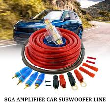 4ga car audio subwoofer amplifier amp wiring fuse holder wire cable kit 17ft superflex 4 gauge red power cable 3ft superflex 4 gauge black ground cable 17ft superflex twisted pair rca cable 17ft 14 gauge clear speaker cable 17ft 18 gauge blue remote wire 6ft split loom. Buy Car Awg 8 Amplifier Power Cable Amplifier Subwoofer Cable Set Cable Kit Doogs At Affordable Prices Free Shipping Real Reviews With Photos Joom