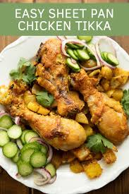 Sheet Pan Chicken Tikka Mirlandra S Kitchen Recipe In 2020 Easy Cauliflower Recipes Recipes Chicken Recipes