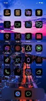 Ios 14 App Icon Pack Neon Aesthetic Ios 14 Icons Iphone Icon Pack Neon 71 Pack App Icons App Icon Iphone Wallpaper App Neon Aesthetic