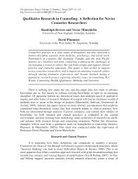 A dualistic thinking is not an effective way to approach therapy as a counselor. Pdf Qualitative Research In Counseling A Reflection For Novice Counselor Researchers