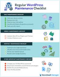 The incidence of operating faults is reduced. Regular Wordpress Maintenance Checklist Wordpress Download Manager