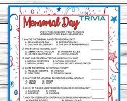 All you have to do is download and print (questions and answers will be on the same pdf), and it … Memorial Day Game Etsy