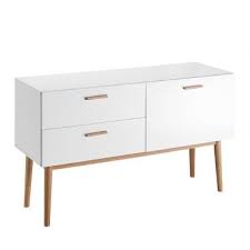 Dressoir Lindholm Ii Wit Mat Massief Eikenhout Eiche Eiche Massiv Mobelstuck