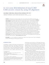 Tv4 (sweden) or trt (turkey) to deliver. Pdf In Vivo Wear Determination Of Novel Cad Cam Ceramic Crowns By Using 3d Alignment