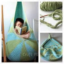 Want a hammock for your porch, but can't find one that suits your taste? How To Knitting A Cocoon Hanging Seat With Free Pattern Diy Hanging Chair Knitting Patterns Cocoon Crochet Hammock