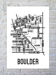 Boulder is the principal city of the boulder, co metropolitan statistical area and is a major city of the front range urban corridor. Boulder Colorado Street Map Print School Street Posters