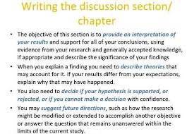 Research articles report on original data, results, and findings. Writing A Discussion Section Of Thesis Writing