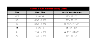 schutt youth helmet sizing chart jpg