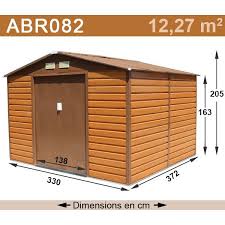 Abri De Jardin 15m2 Perfect Abri De Jardin Mtal M Coloris Aspect Bois Kit Idees Conception Jardin