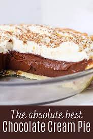 Classic Chocolate Cream Pie Everyday Pie Recipe Homemade Chocolate Pudding Sweet Pie Cream Pie Recipes