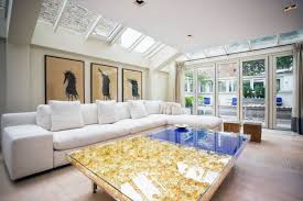 Two Yves Klein Tables Take Centre Stage In This Open Plan Living Room Open Plan Living Room Home