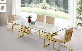 Pierre Beige Table Gold Dining Room Dining Table Gold Contemporary Dining Table
