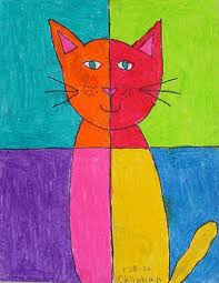 Draw A Romero Britto Cat Art Projects For Kids Easy Abstract Art Art Lessons Art Projects