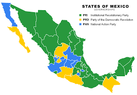 This Political Map Shows The Different Dominations Of Political Parties In Mexico Found Using Social Political Geography States Of Mexico Ap Human Geography