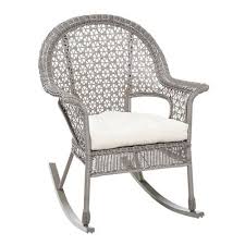Celeste Gray Standard Rocker Rocking Chair Wicker Wrought
