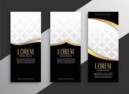 Download Premium Set Of Golden Vertical Banners For Free Template Desain Adobe Illustrator