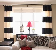 Wide Array In Black And White Curtains Black And White Living Room Curtains Living Room Traditional Family Rooms