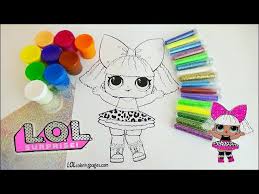 Imagini pentru fise de colorat cu lol. Colorez Cu Sclipici O Papusa Lol Diva Glitter Lol Doll Coloring Lol Diva Fireflies Kids Youtube