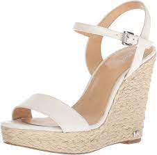 Michael Michael Kors Leather Jill Espadrille Wedges In White Lyst