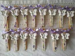 Idee creative per decorare delle mollette segnaposto da usare per il matrimonio. Mollette Senaposto Stile Provenzale Con Gessetto Profumato Comunione Matrimonio Ebay