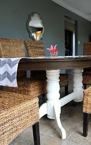 Dining Table Makeover And Banana Leaf Chairs Diy Dining Table Kitchen Table Oak Dining Table