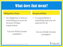 Maybe you would like to learn more about one of these? Obligations And Responsibilities Ppt Download