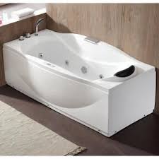 The biggest benefit of having a jacuzzi bathtub is websites such as lowe's or home depot have a wide range of indoor jacuzzis and whirlpools. Eago 71 In Acrylic Flatbottom Whirlpool Bathtub In White Am189etl L The Home Depot Whirlpool Bathtub Jetted Bath Tubs Bathtub
