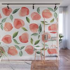 Buy Peaches Wall Mural By Summersunhomeart Worldwide Shipping Available At Society6 Com Just One Of Millions Of Apartment Wall Decor Peach Walls Wall Murals