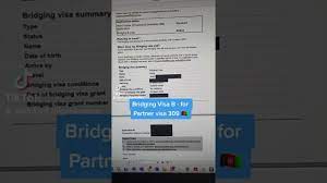Bridging Visa B Granted For 309 Partner Visa. Another Milestone Achieved. -  Youtube