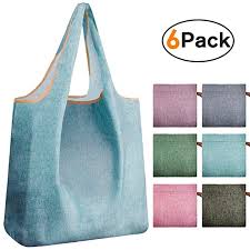 Amazon Com Reger Reusable Shopping Tote Fabric Foldable Bags Compact Pocket Heavy Duty Eco Friendly Machine Washable Reusable Shopping Tote Foldable Bag Bags