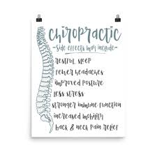 Chiropractic Side Effects Poster Chiropractic Poster Etsy Chiropractic Art Chiropractic Quotes Chiropractic Therapy