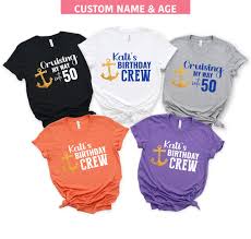 Custom Cruise Birthday Crew Shirt, Personalized Cruise Birthday  Shirt,birthday Group Shirt,cruise Birthday Party Shirt,custom Birthday  Party
