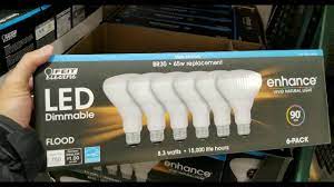 I bought a large pack of led light bulbs that costco apparently doesn't have anymore (same brand, but my store now only has smaller packs and they are all dimmable while these were not). Costco Super Deal Feit Br30 Led Dimmable Indoor Flood Lights 6 Pack For 0 99 14 99 14 Is Youtube