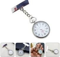 MERRYHAPY 1Set Nurse Pocket Watch Fob Practical Timekeeping Keychain Alloy  Silver 8x3Cm