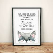 Hor Auf Dein Herz Kunstdruck Din A4 Waschbar Spruch Bild Druck Kinderzimmer Deko Ebay Kinderzimmer Deko Kinderzimmer Kinder Zimmer
