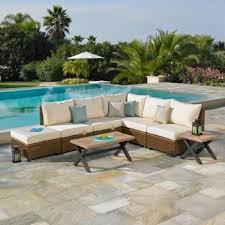 Costco Seacliff 8 Piece Deep Seating Set By Mission Hills 2299 99 4 Armless Chairs Corner Ch With Images Deep Seating Outdoor Furniture Sets Screened In Porch Furniture