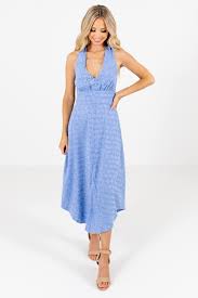 Romance Light Blue Midi Dress Boutique Midi Dresses For Women