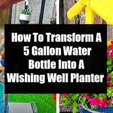 Frida planter jug plastic water hot water bottl 5 gallon water cook pot 20l water container bsn water jug glass teapot glass jug. How To Transform A 5 Gallon Water Bottle Into A Wishing Well Planter