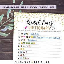 Bridal Emoji Pictionary Game With Answers Bridal Shower Etsy Printable Bridal Shower Games Etsy Bridal Shower Bridal Shower Games
