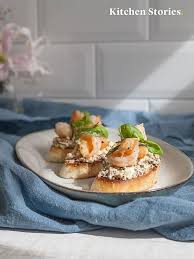 Mediterrane Bruschetta Mit Garnelen Rezept Kitchen Stories Rezept Mediterrane Kost Rezepte Rezepte Mit Garnelen