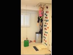 Add solid, partially enclosed deck at the top. Toddler Climbing Wall W Counter Weight Lucky Lily Ann Family Adventures Youtube