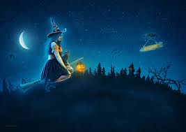 Bilder Von Katze Fledertiere Fantasy Der Hut Halloween Junge Frau