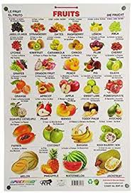 Amazon Com Spectrum Pre School Kids Learning Laminated Educational Fruits Name Wall Chart Industrial Fruit Names Fruits Name In English Name Of Vegetables