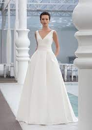Modern Wedding Dress Simplee Satin Crepe Modern Wedding Dress Elegant Ivory Blush White Simple Cream Wedding Unique Formal Classic Elegant Modest Wedding Dresses White Wedding Gowns Custom Wedding Dress