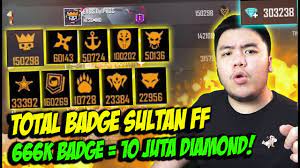 Ini Dia Total Badge Sultan Abis 10juta Diamonds 2milyar Rupiah Free Fire Indonesia Youtube