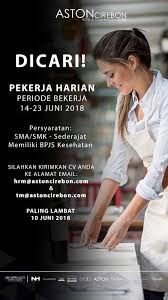 Maka apabila dikaitkan dengan kasus transmart dengan uu yang berlaku wali kota cilegon iman ariyadi dapat. Lowongan Kerja Hotel Aston Cirebon Disnaker Kota Cirebon Facebook