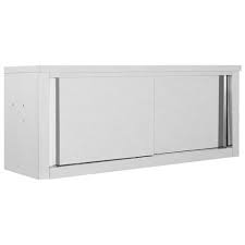 Armoires design plus horizontal upper. Kitchen Wall Cabinet With Sliding Doors 120x40x50 Cm Stainless Steel