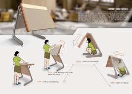 Top also available in white carrara marble. A School Desk That Turns Into A Safety Shelter During An Earthquake Yanko Design