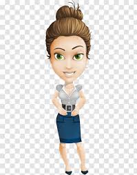 I can draw a character. Cartoon Character Animation Woman Vector Transparent Png