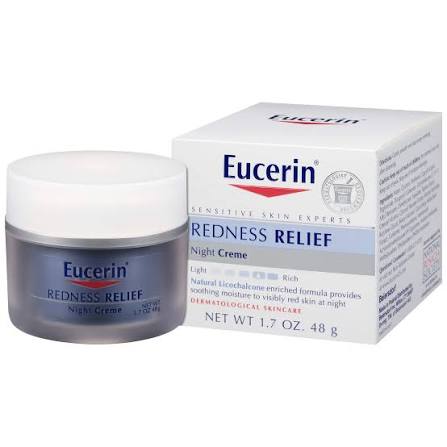 Amazon.com: Eucerin Redness Relief Night Creme - Hydrating Cream Safe for Sensitive, Redness-Prone Skin & Rosacea - 1.7 oz Jar